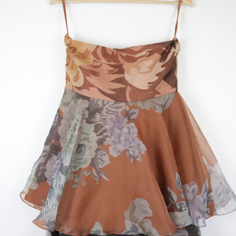 NWT Anthropologie Geisha Designs Martina Floral Dress Maxi Strapless Medium - Picture 5 of 13